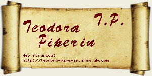 Teodora Piperin vizit kartica